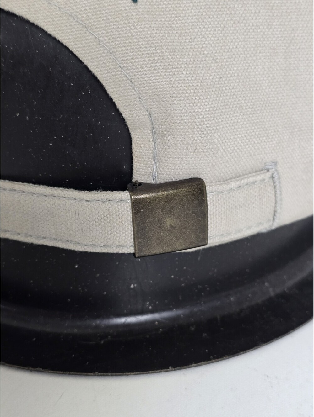 Vtg Philadelphia Eagles Strapback Hat Tan Black Drew Pearson Script NFL 90s New - Picture 4 of 7